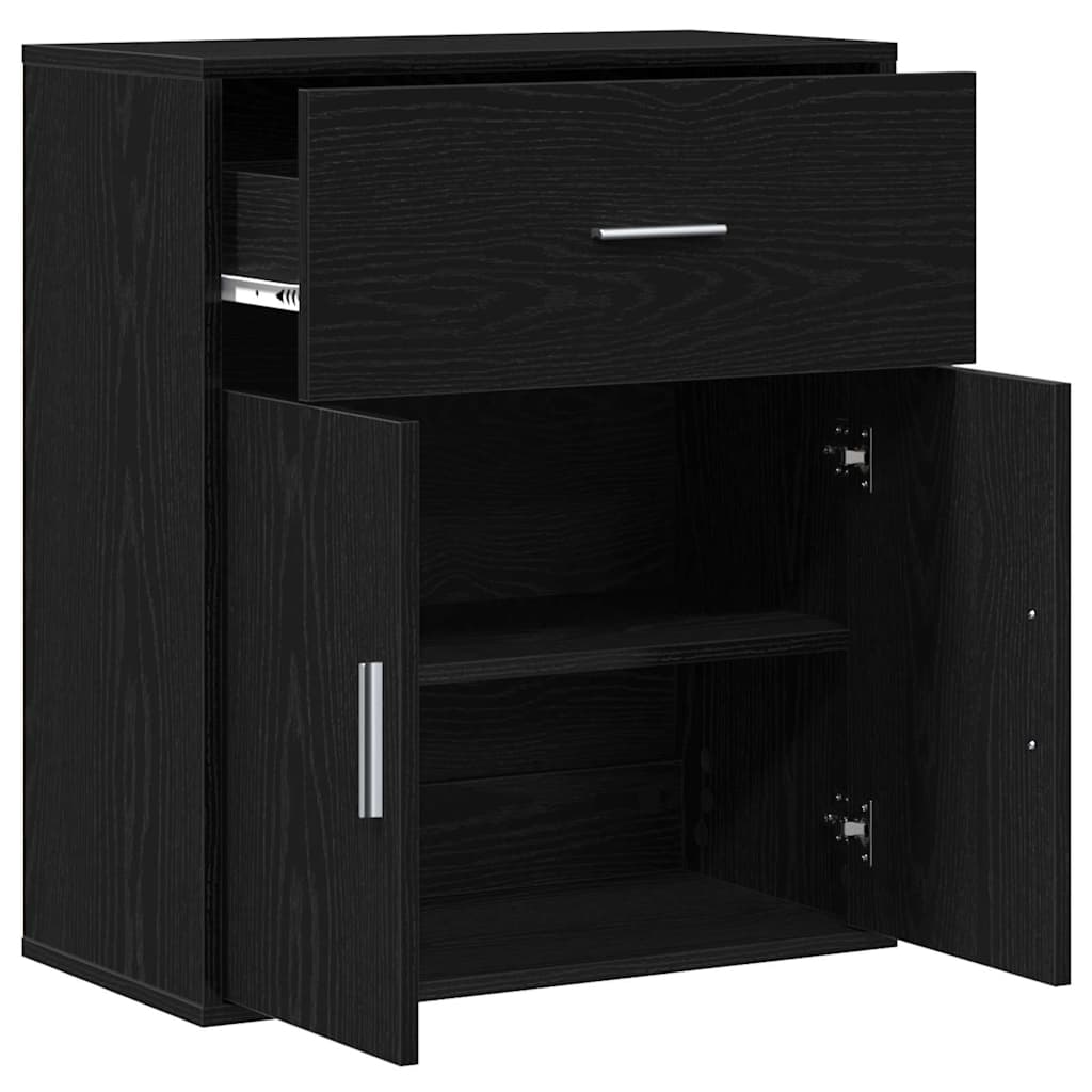 Buffet avec tiroir Chêne noir 60 x 31 x 70 cm Bois d'ingénierie - XIOS
