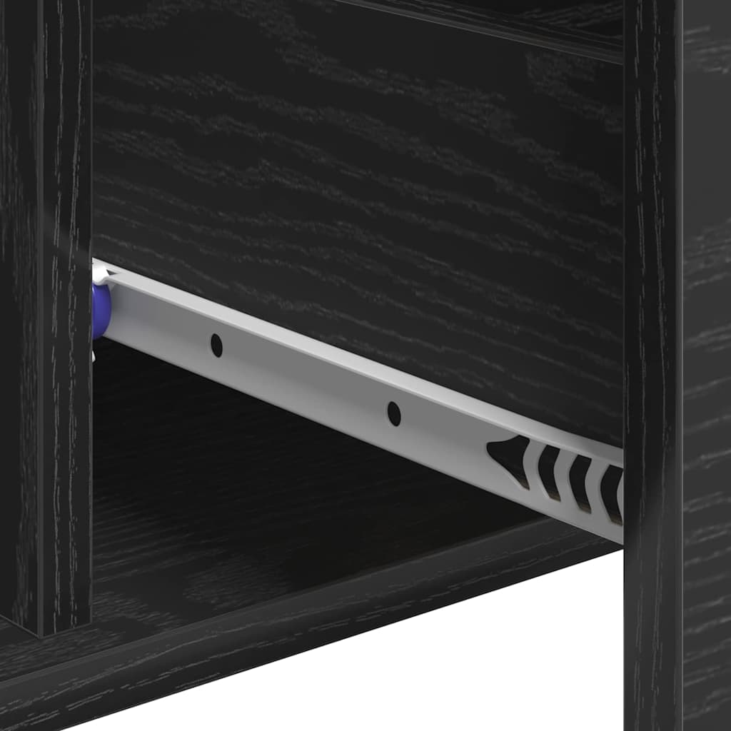 Buffet avec tiroir Chêne noir 60 x 31 x 70 cm Bois d'ingénierie - XIOS