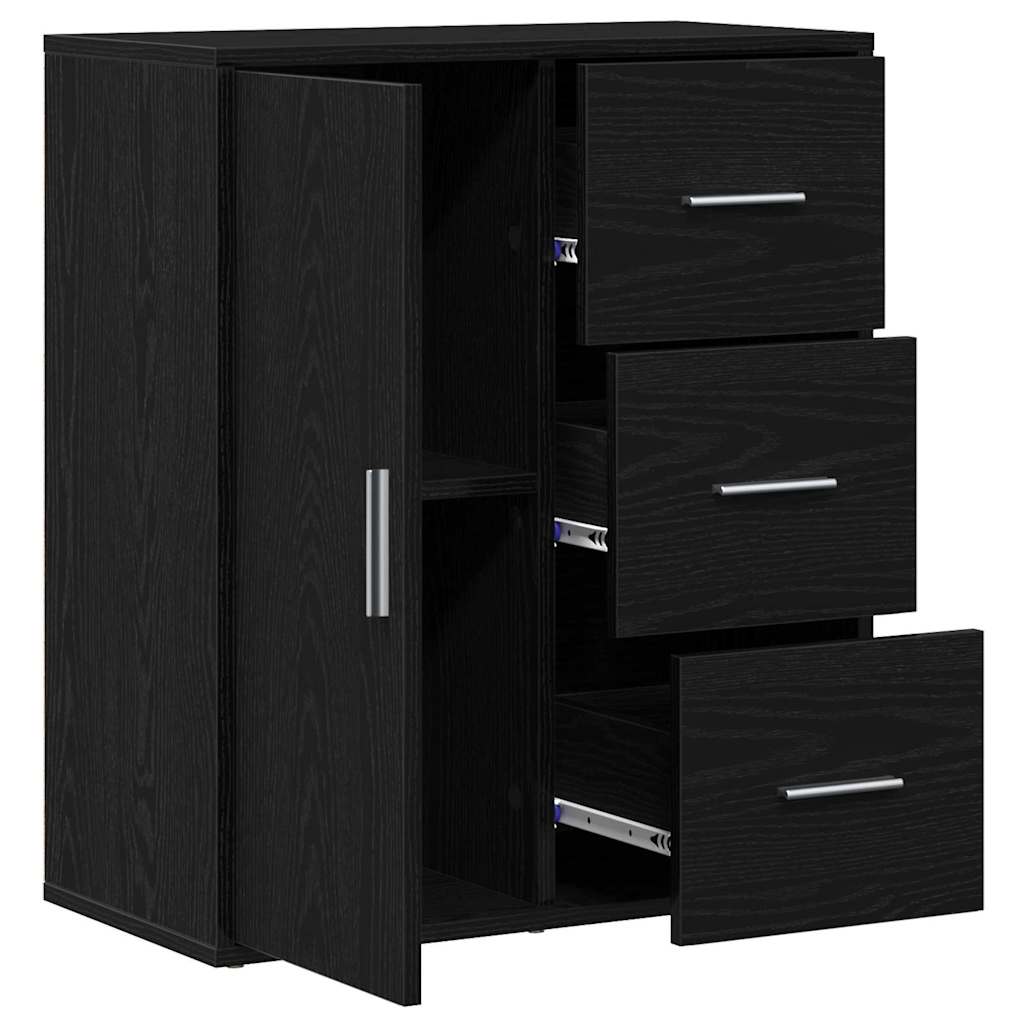 Buffet avec tiroir Chêne noir 60 x 31 x 70 cm Bois d'ingénierie - XIOS