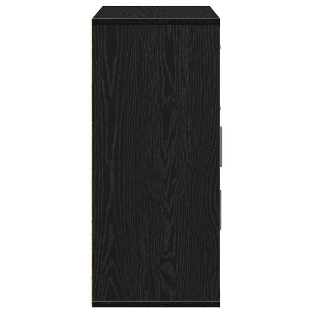 Buffet avec tiroir Chêne noir 60 x 31 x 70 cm Bois d'ingénierie - XIOS