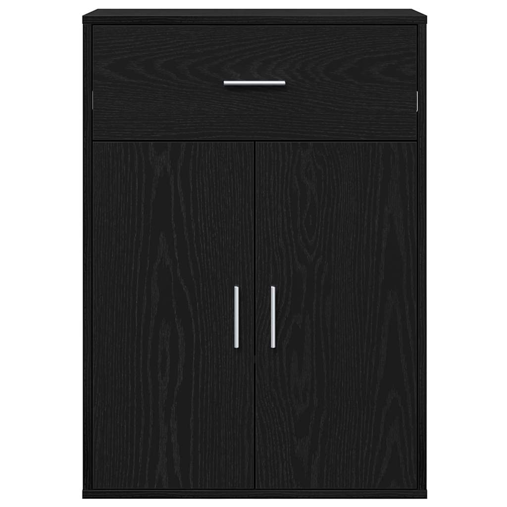 Buffet avec tiroir Chêne noir 79 x 38 x 80 cm Bois d'ingénierie - XIOS