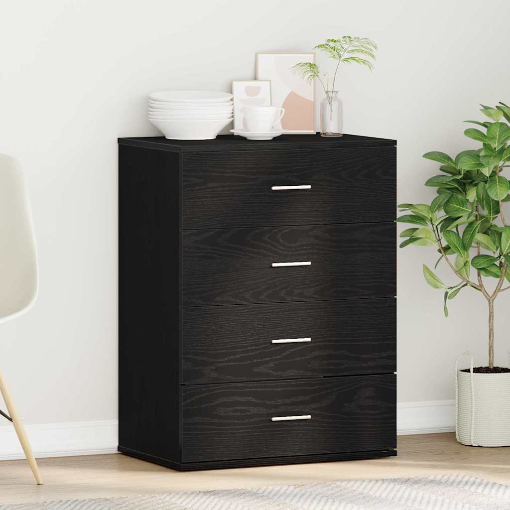 Buffet avec tiroir Chêne noir 60 x 39 x 80 cm Bois d'ingénierie - XIOS