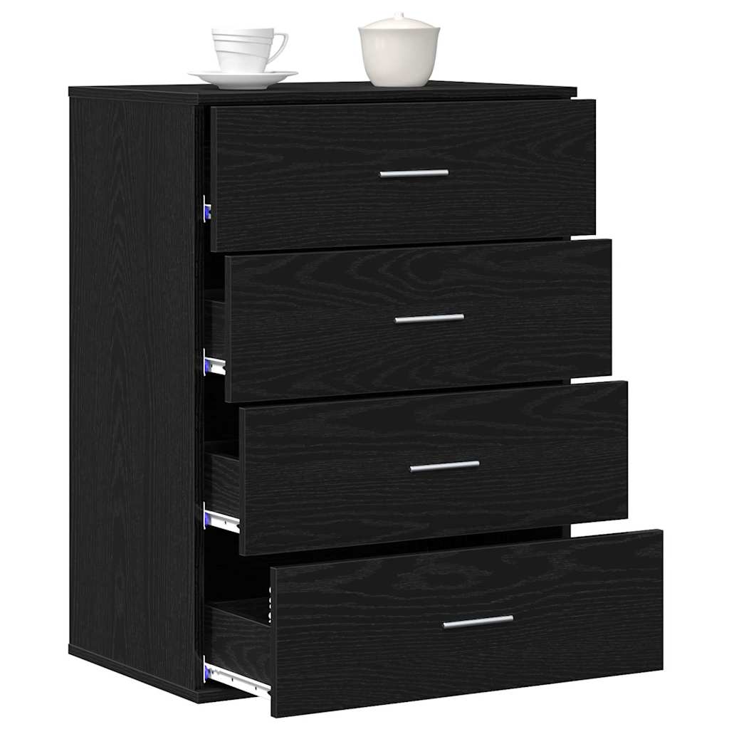 Buffet avec tiroir Chêne noir 60 x 39 x 80 cm Bois d'ingénierie - XIOS