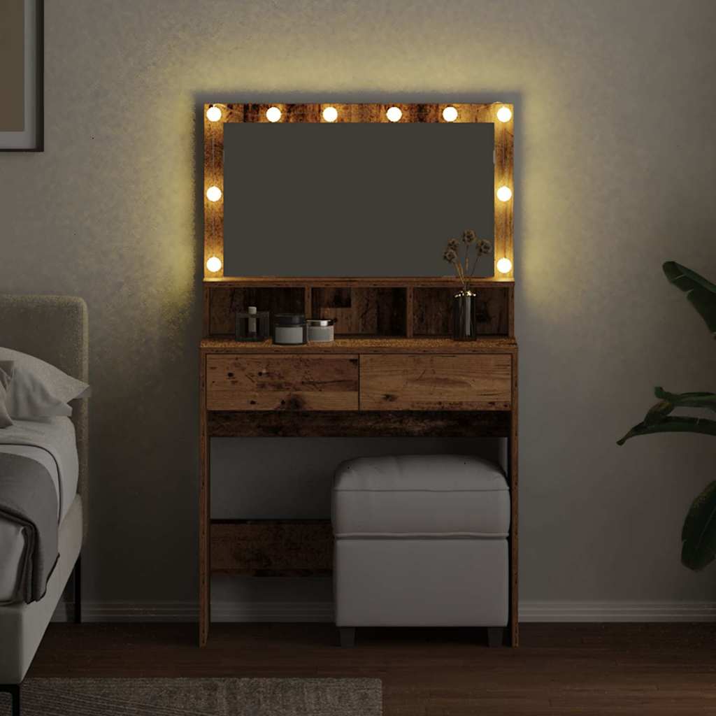 Table de Toilette avec tiroir Bois ancien 80 x 41 x 134,5 cm - XIOS