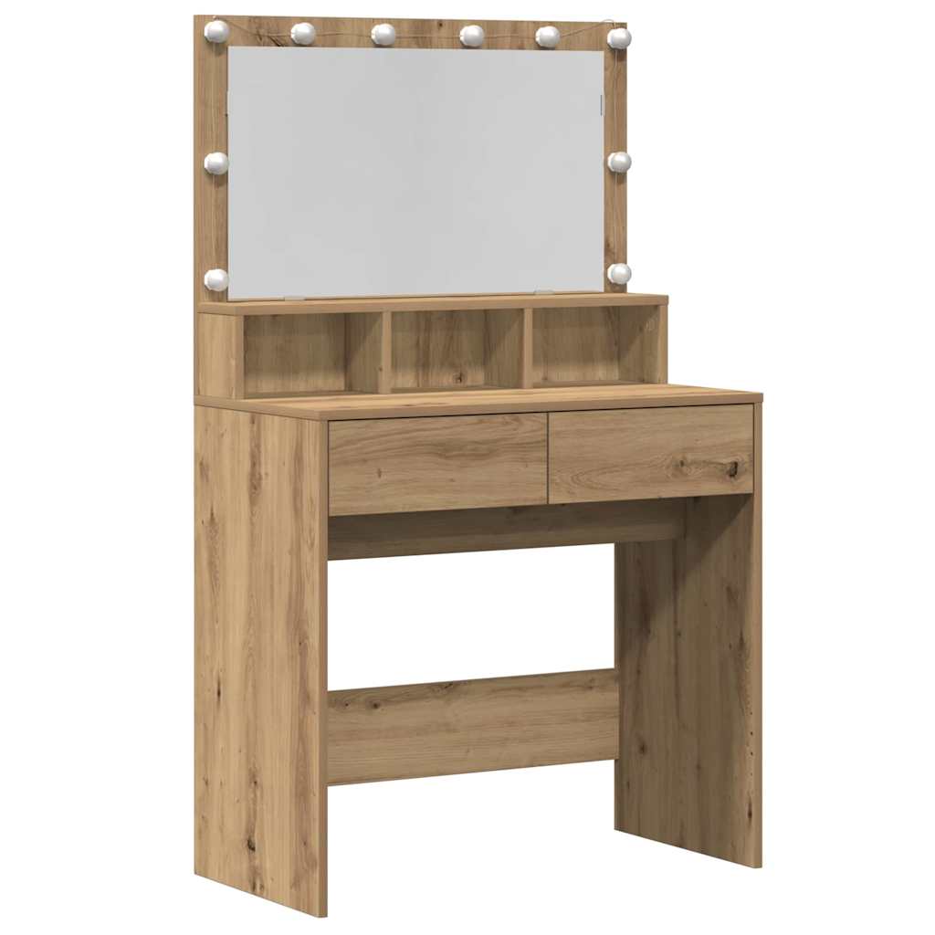 Table de Toilette Chêne artisanal 80 x 41 x 134,5 cm - XIOS