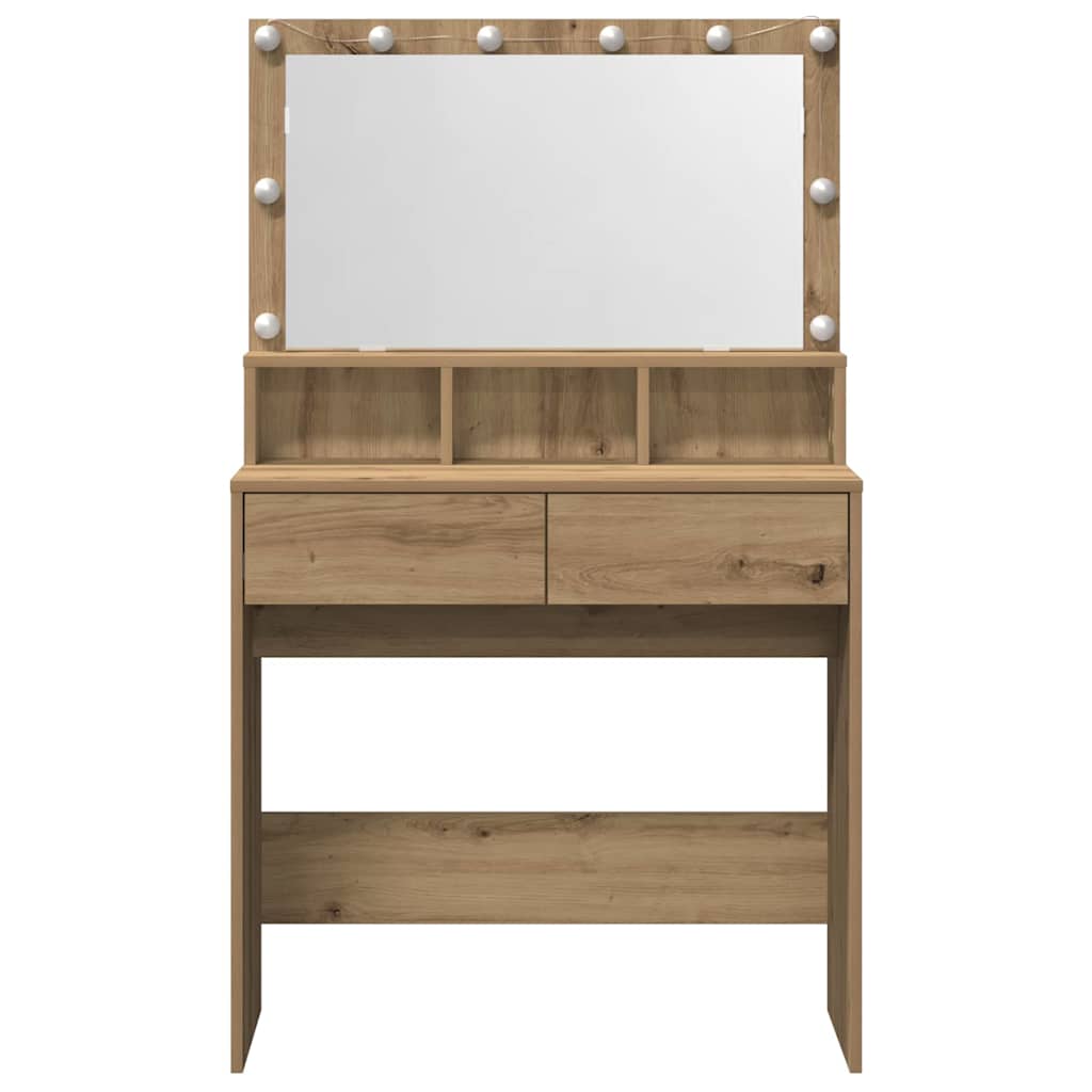 Table de Toilette Chêne artisanal 80 x 41 x 134,5 cm - XIOS