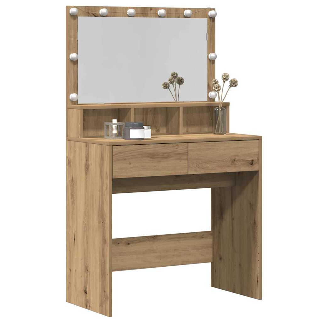 Table de Toilette Chêne artisanal 80 x 41 x 134,5 cm - XIOS