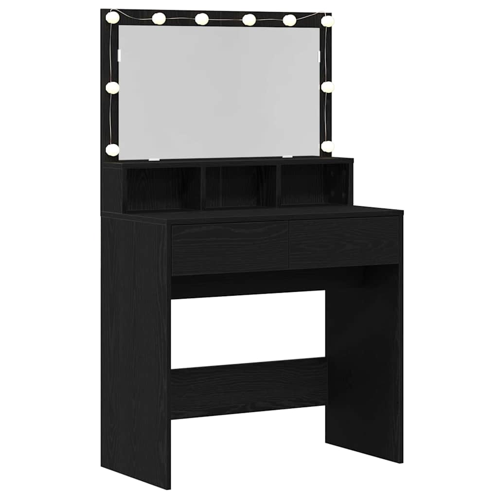 Table de Toilette avec tiroir Chêne noir 80 x 41 x 134,5 cm - XIOS