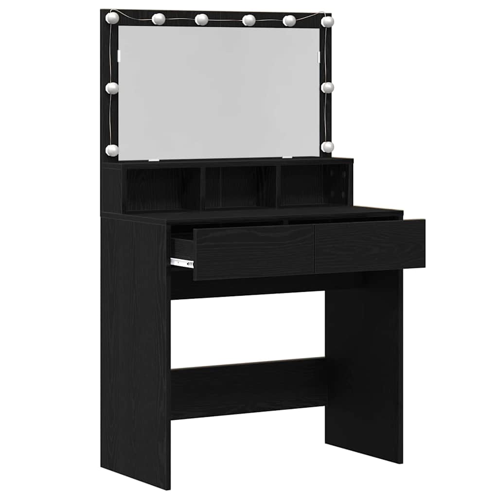 Table de Toilette avec tiroir Chêne noir 80 x 41 x 134,5 cm - XIOS