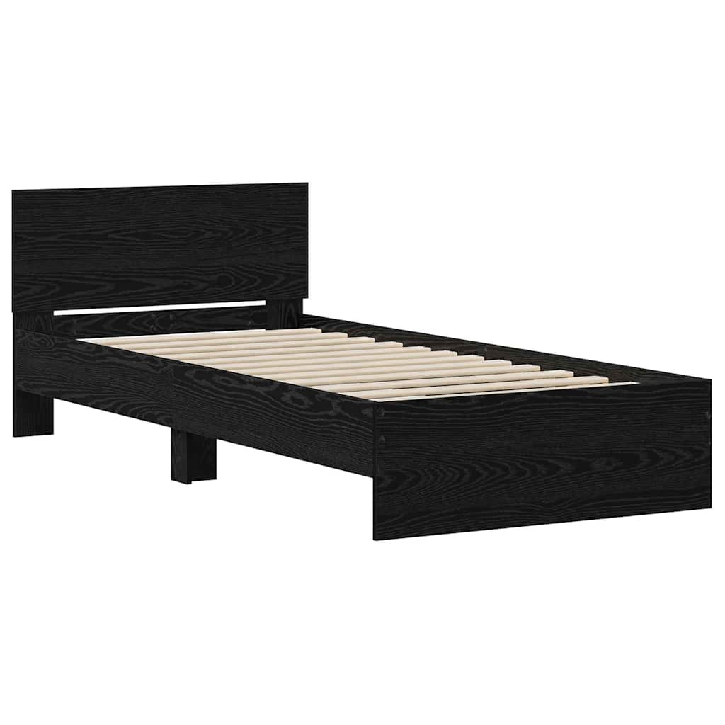 Cadre de lit Chêne noir 90 x 200 cm Bois d'ingénierie - XIOS