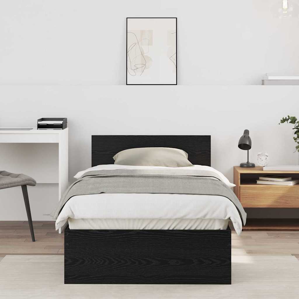 Cadre de lit Chêne noir 90 x 190 cm Bois d'ingénierie - XIOS