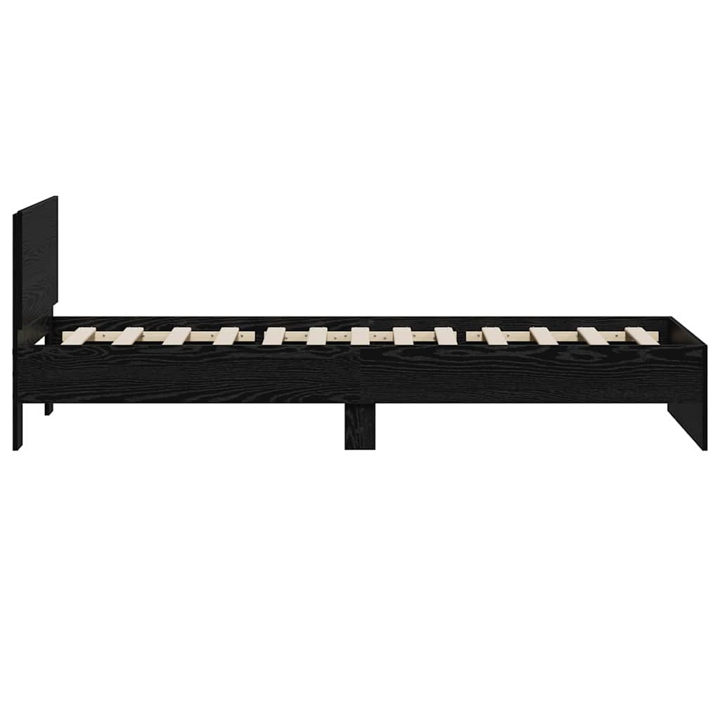 Cadre de lit Chêne noir 90 x 190 cm Bois d'ingénierie - XIOS
