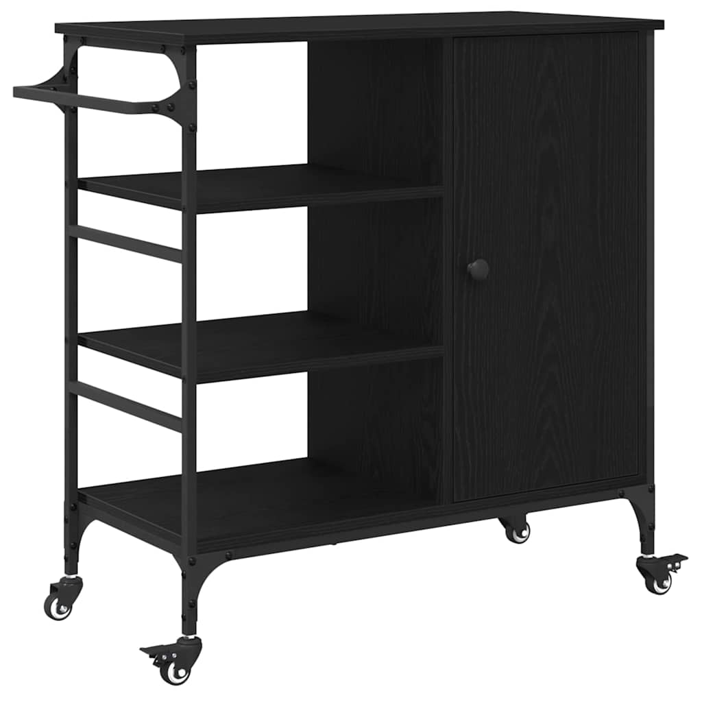 Chariot de cuisine Chêne noir 87,5x38,5x84,5 cm Bois d'ingénierie