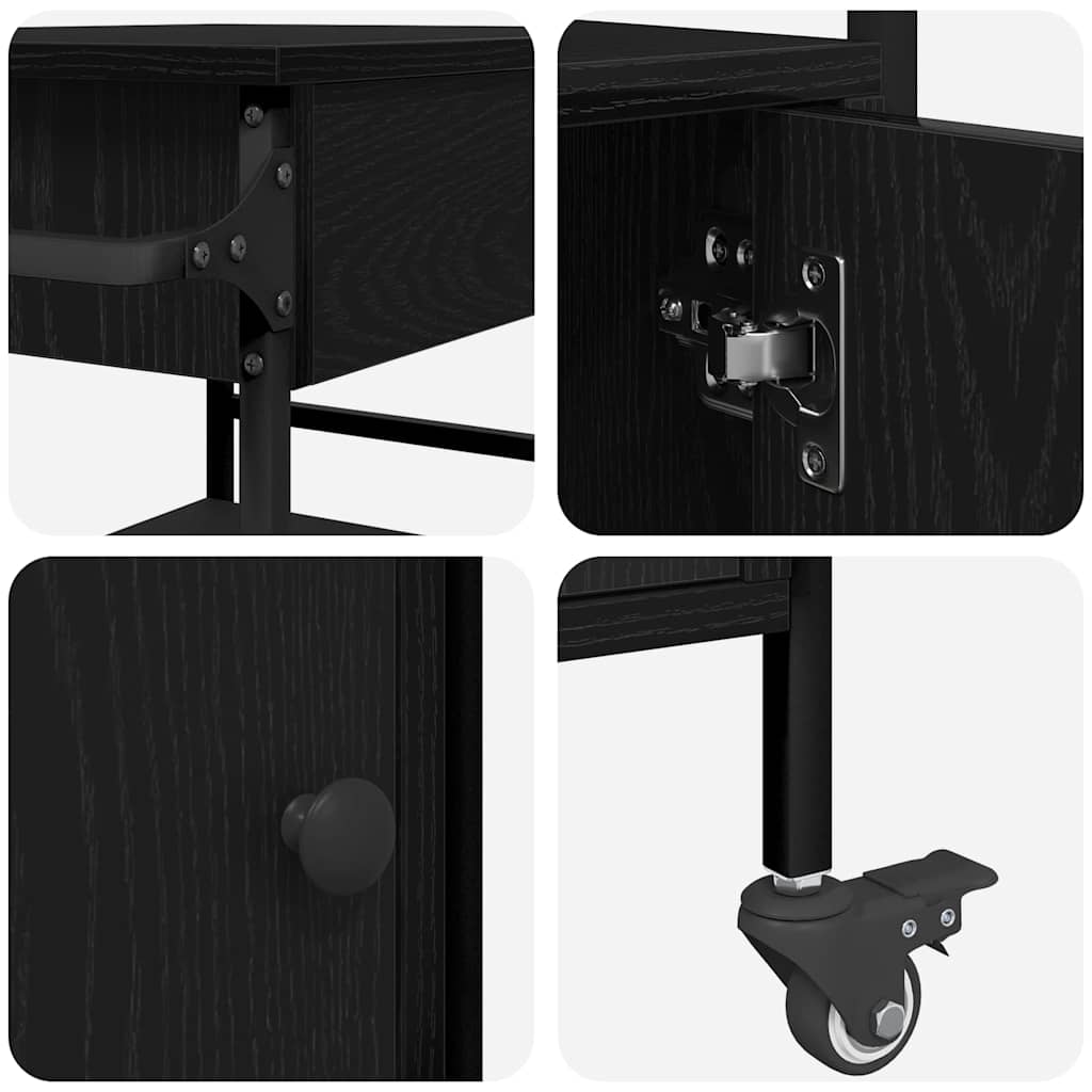 Chariot de cuisine Chêne noir 56 x 43 x 89.5 cm - XIOS