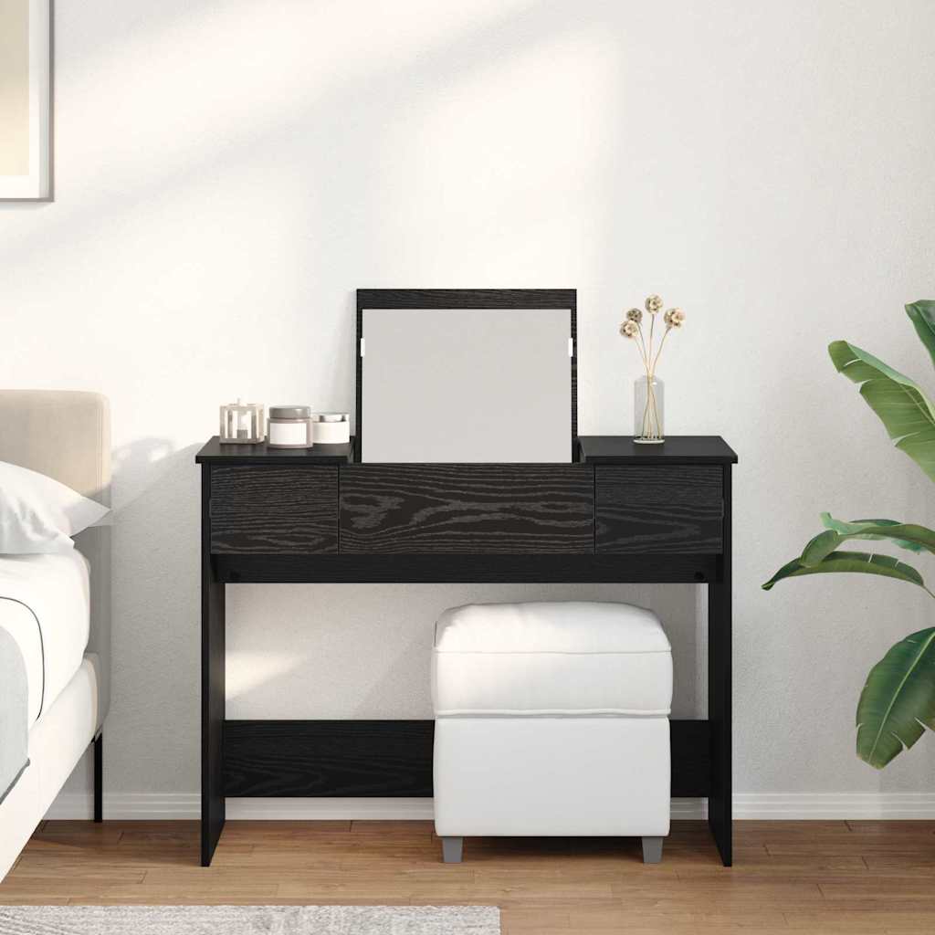 Table de Toilette Chêne noir 100 x 45 x 76 cm Bois d'ingénierie - XIOS