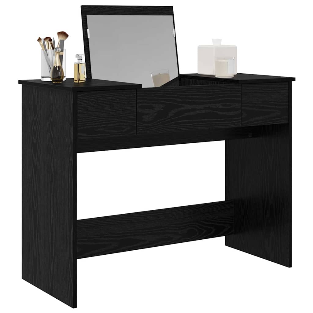 Table de Toilette Chêne noir 100 x 45 x 76 cm Bois d'ingénierie - XIOS