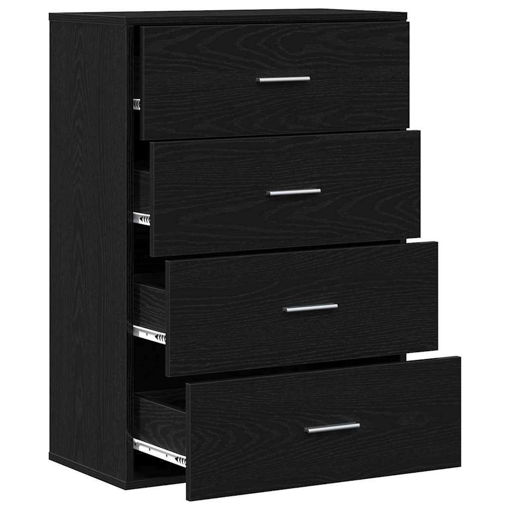 Buffet avec tiroir Chêne noir 60 x 31 x 84 cm Bois d'ingénierie - XIOS