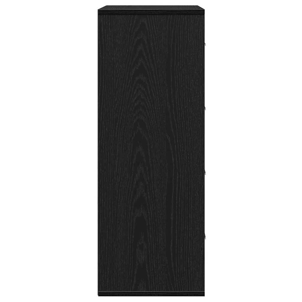 Buffet avec tiroir Chêne noir 60 x 31 x 84 cm Bois d'ingénierie - XIOS