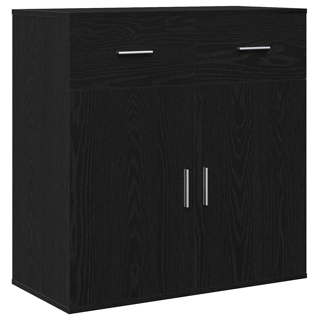 Buffet avec tiroir Chêne noir 79 x 38 x 80 cm Bois d'ingénierie - XIOS