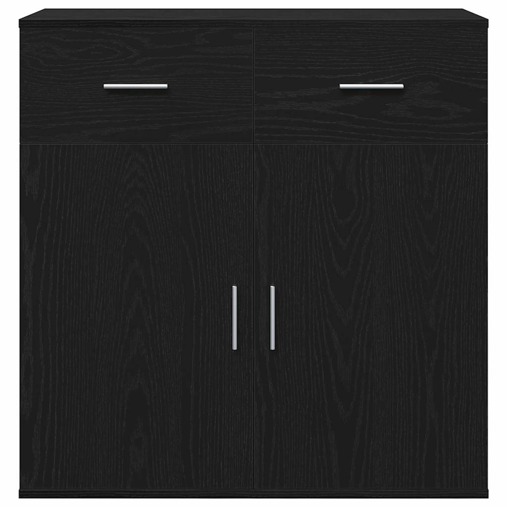 Buffet avec tiroir Chêne noir 79 x 38 x 80 cm Bois d'ingénierie - XIOS