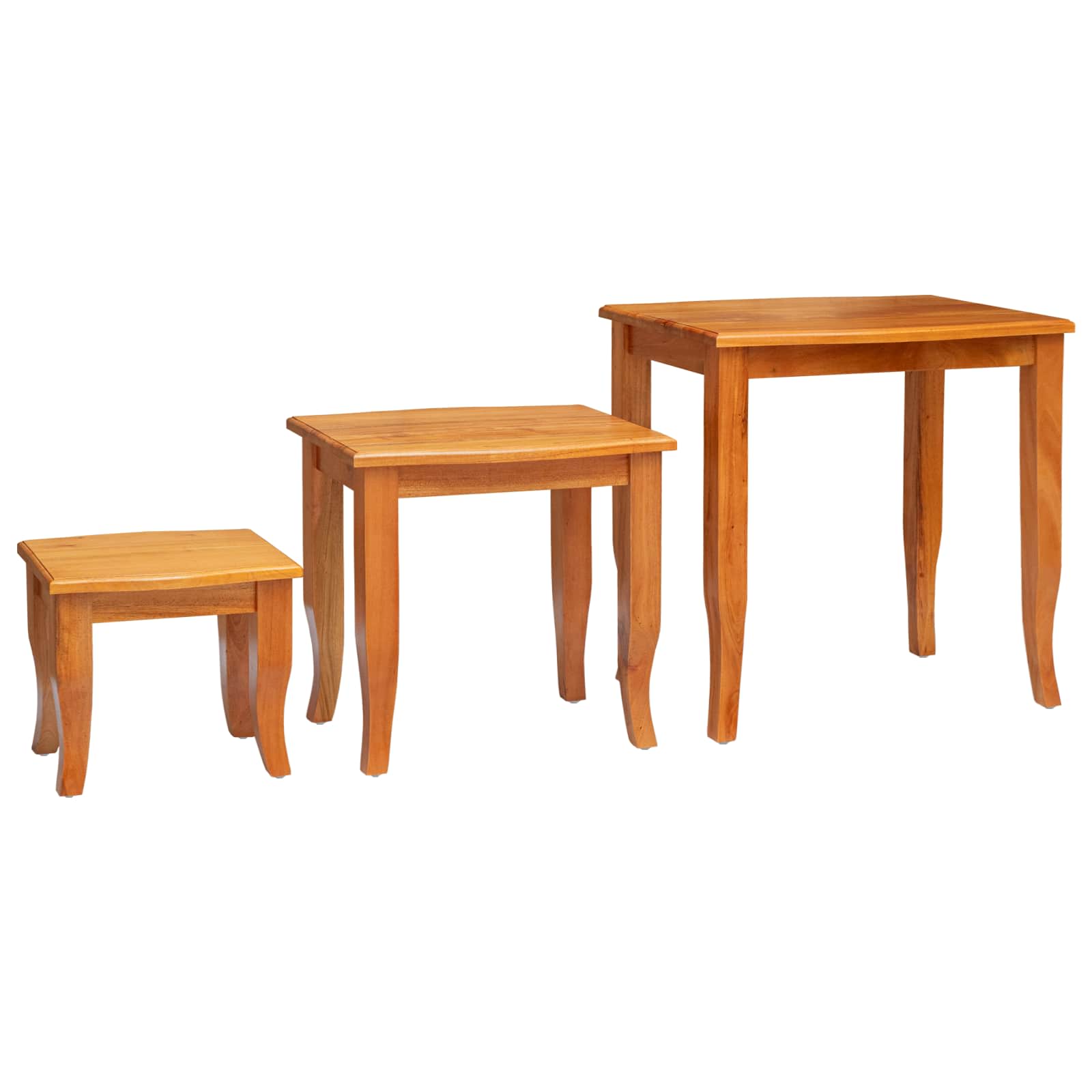 Tables d'appoint emboîtables 3 pcs Naturel - XIOS