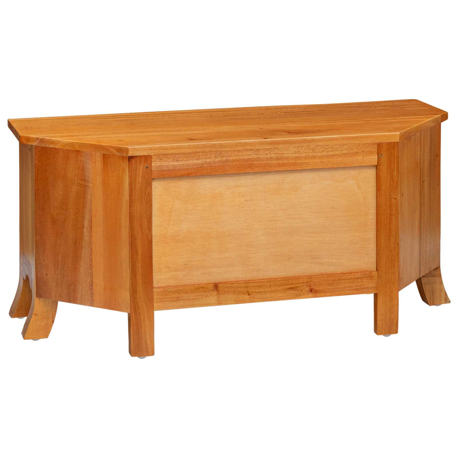 Meuble TV Naturel 100 x 40,5 x 46 cm Bois de Mahogany Massif - XIOS