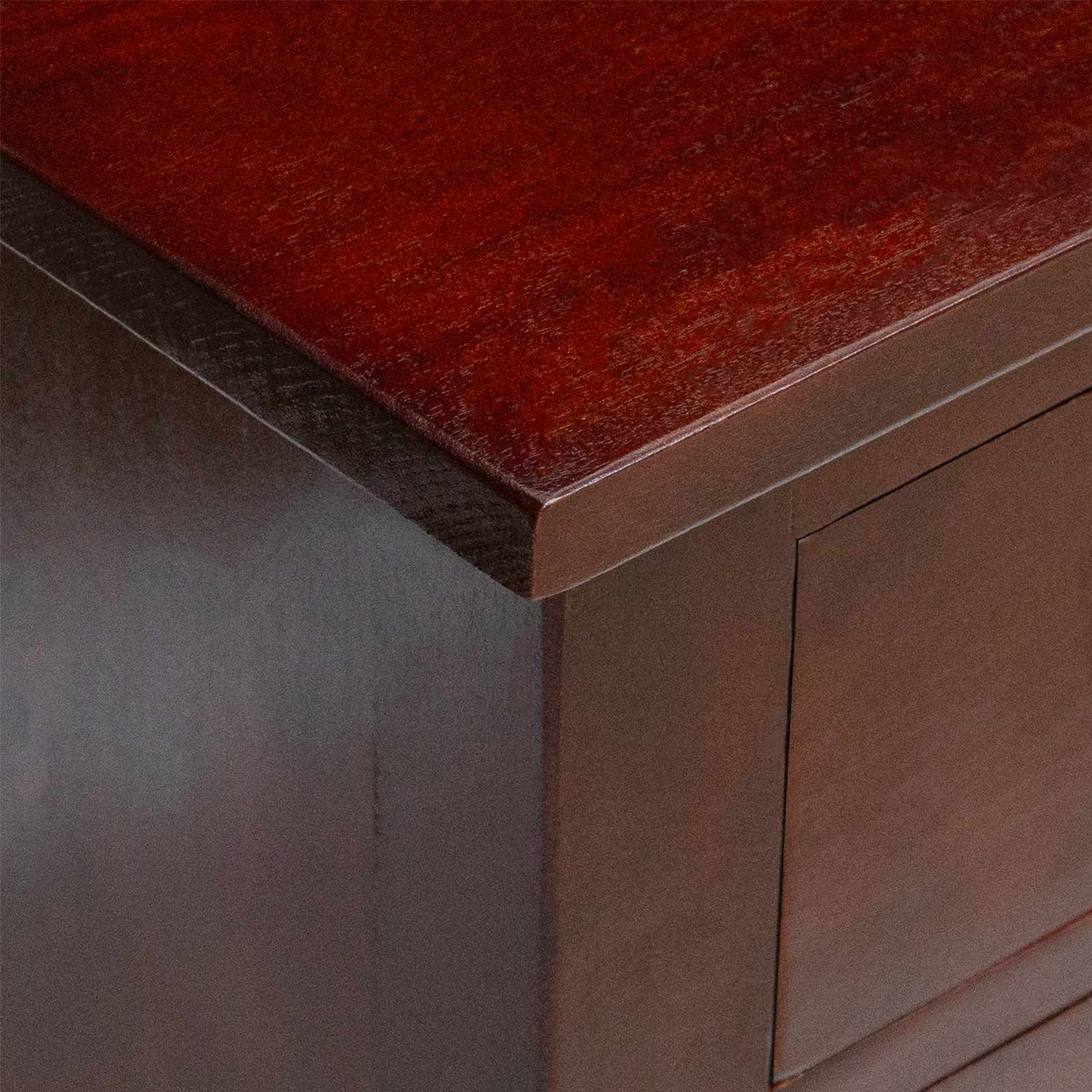 Meuble TV Marron 100 x 40,5 x 46 cm Bois de Mahogany Massif - XIOS