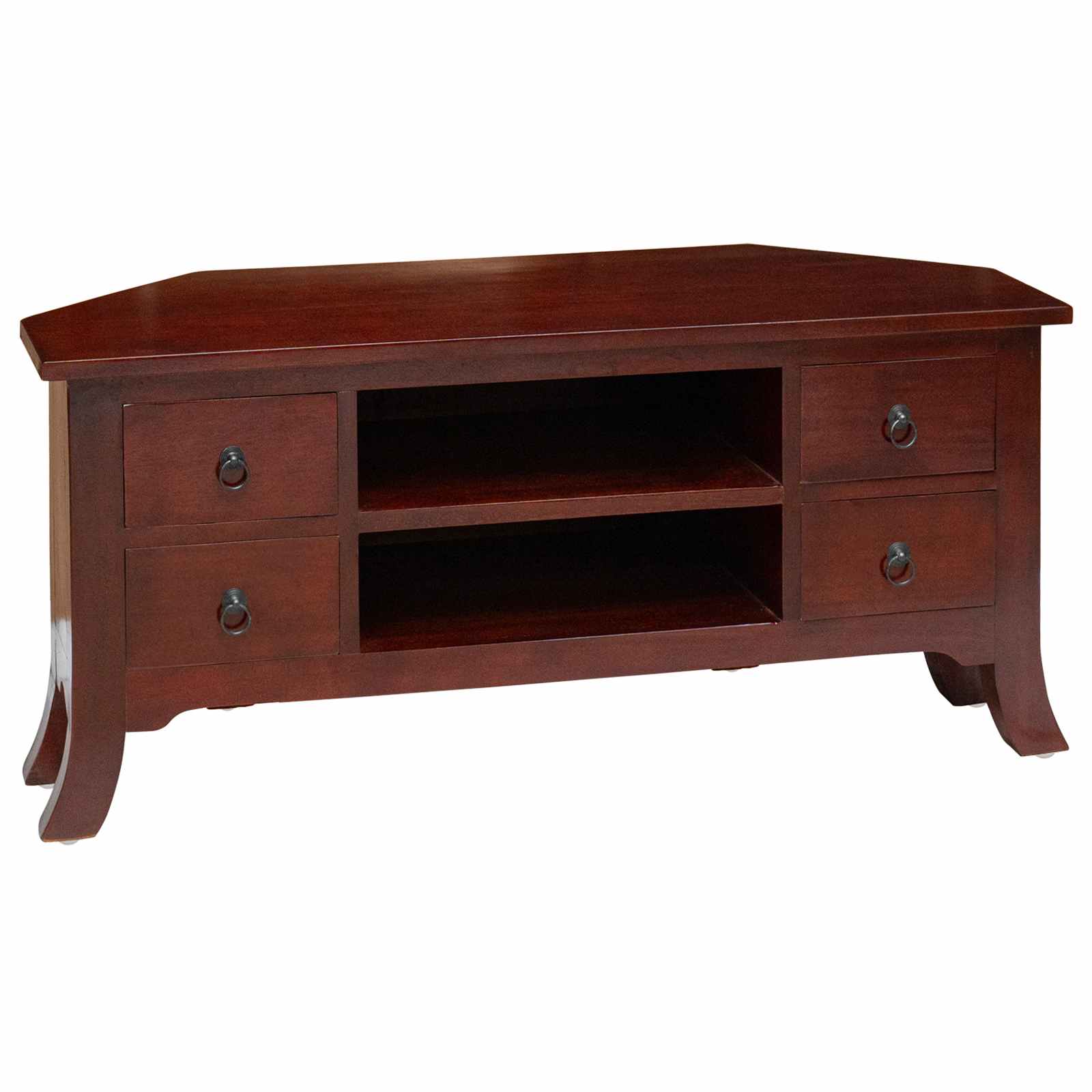 Meuble TV Marron 100 x 40,5 x 46 cm Bois de Mahogany Massif - XIOS