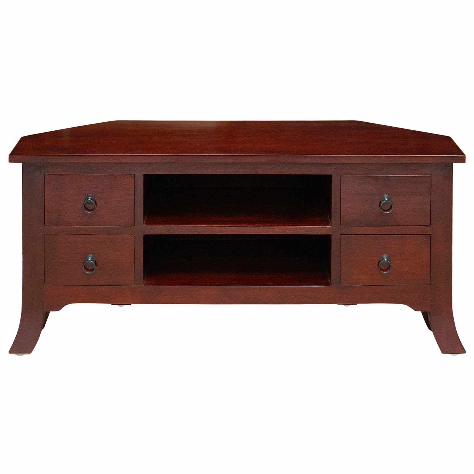 Meuble TV Marron 100 x 40,5 x 46 cm Bois de Mahogany Massif - XIOS