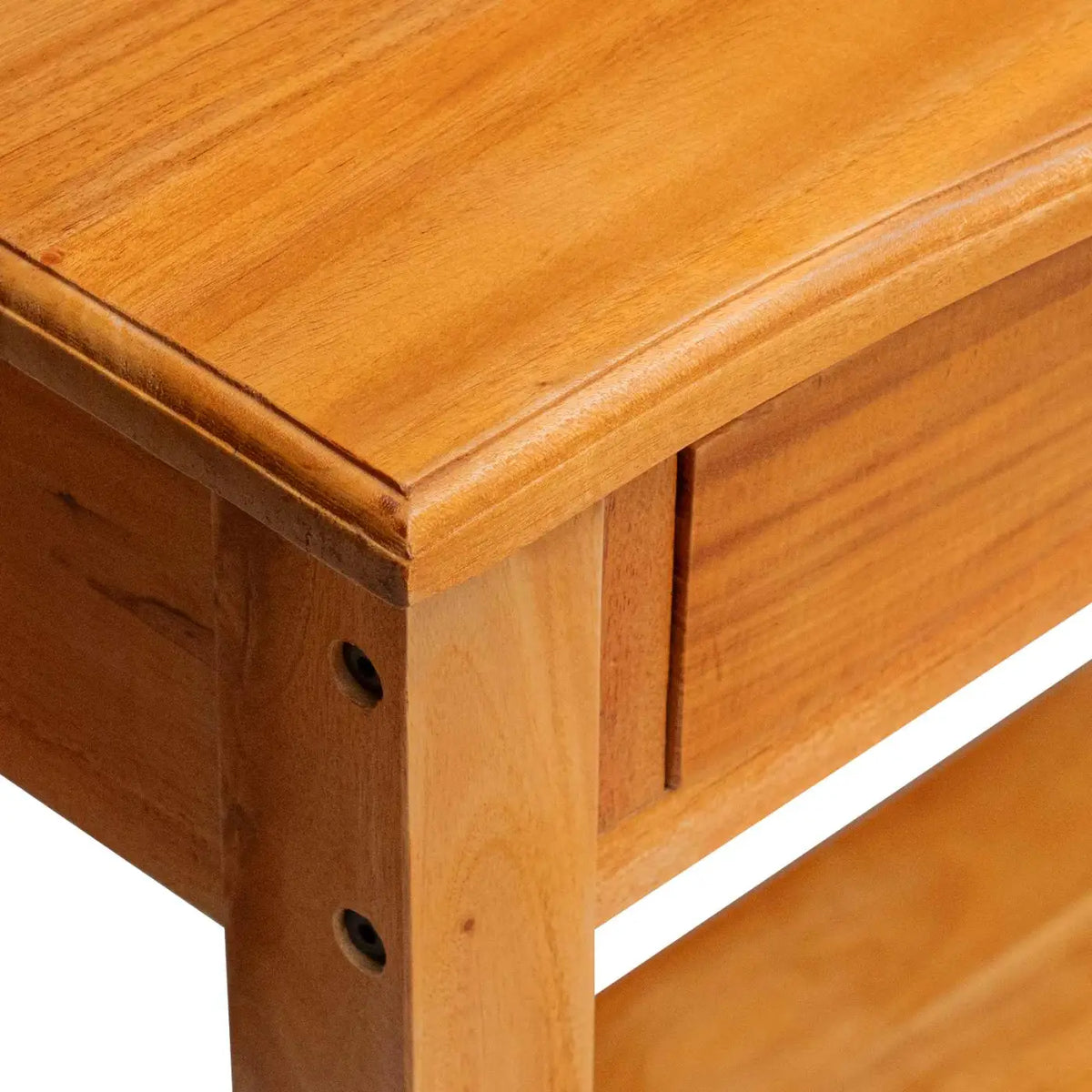 Table console Naturel 115 x 32 x 76 cm Bois de Mahogany Massif - XIOS