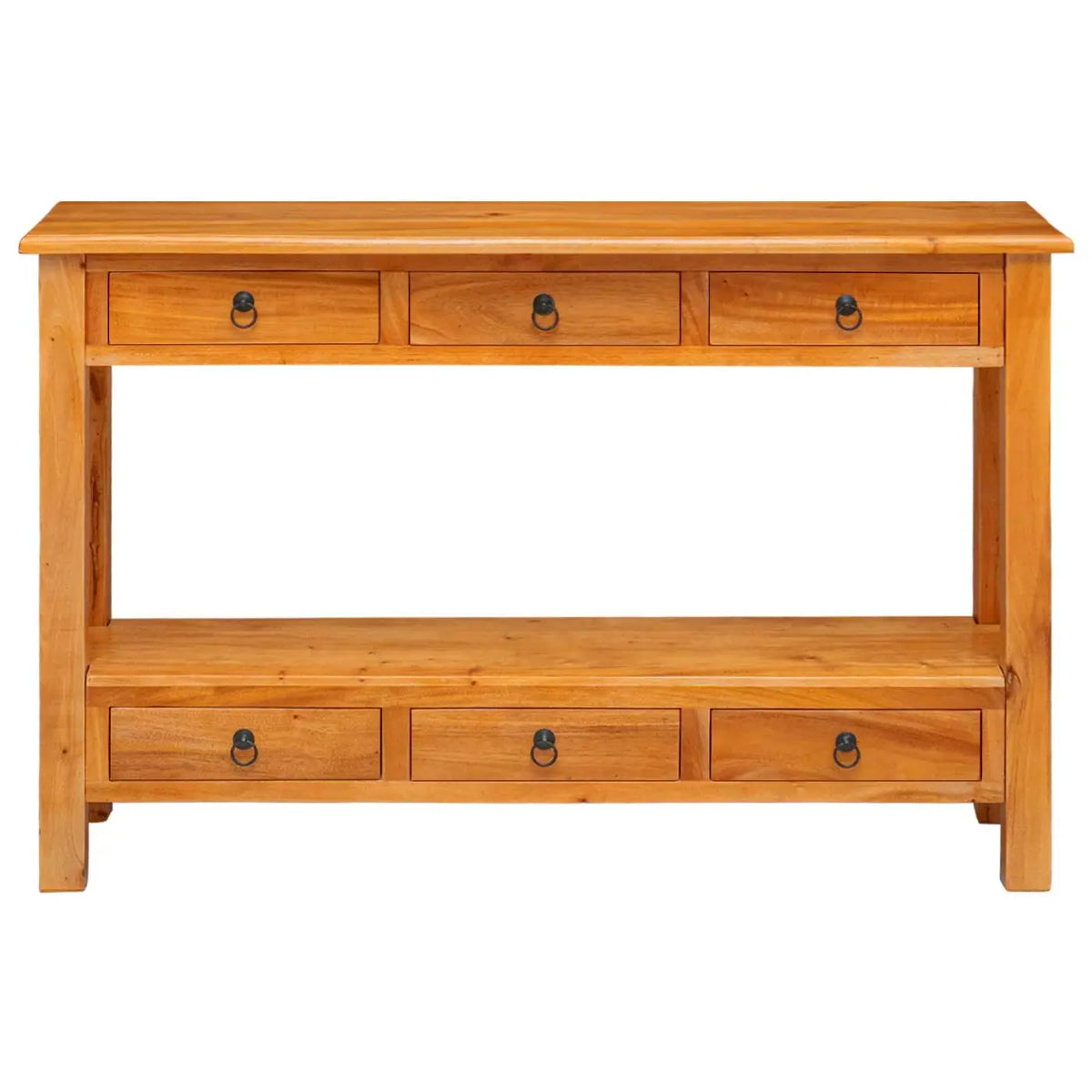 Table console Naturel 115 x 32 x 76 cm Bois de Mahogany Massif - XIOS