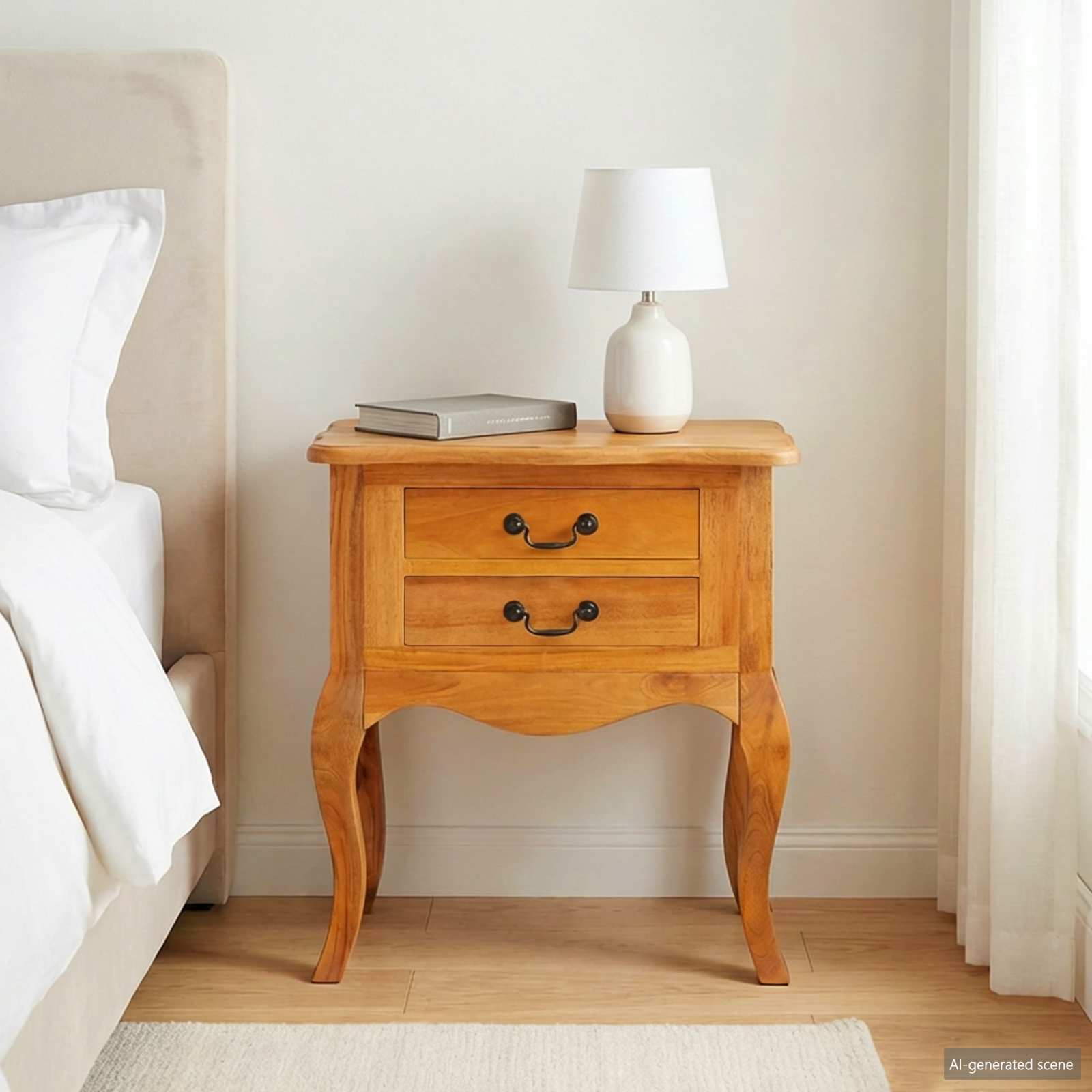 Table d'appoint avec tiroir Naturel 60,5 x 30 x 61 cm - XIOS