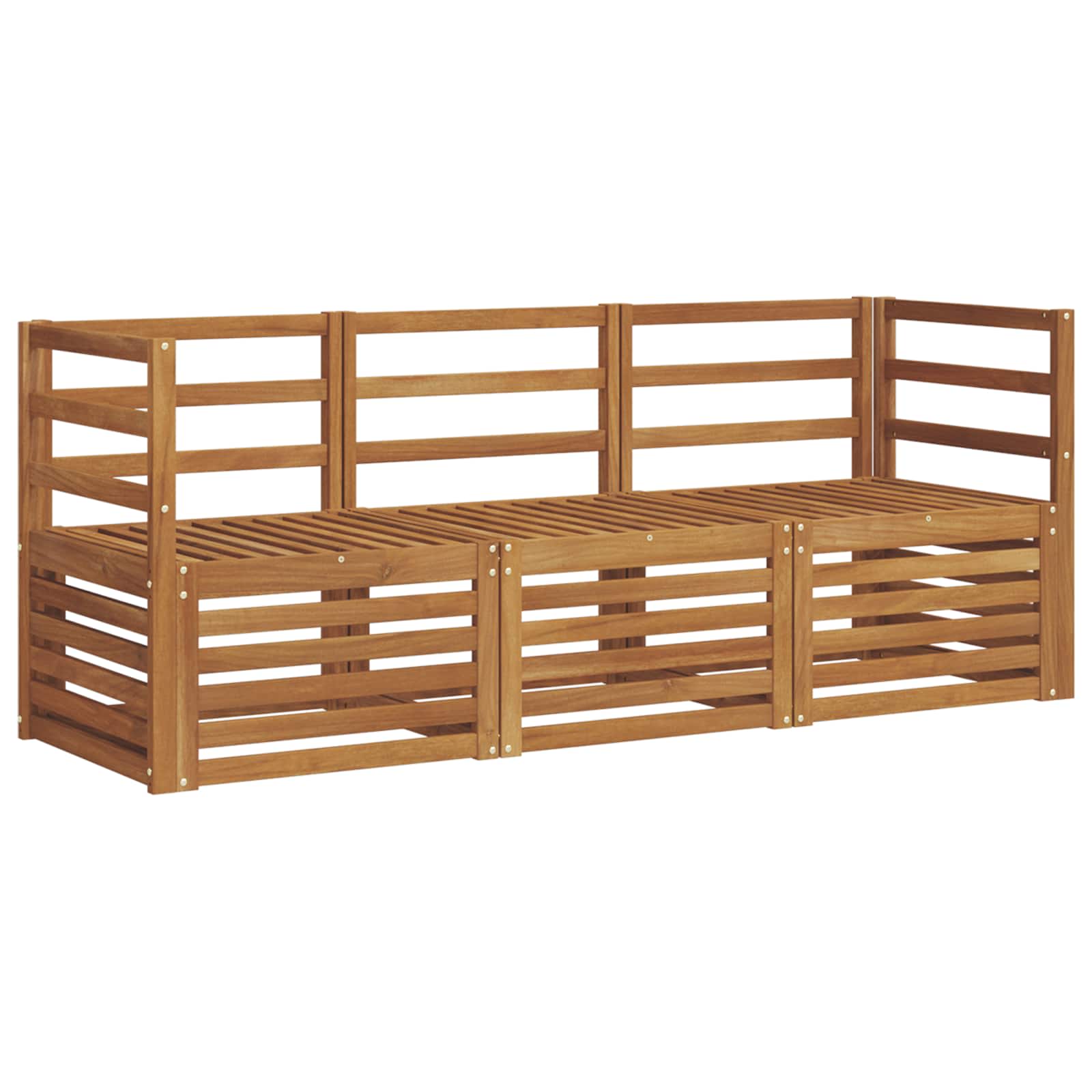 Ensembles de canapés 3 pcs Naturel Bois d'Acacia Massif - XIOS