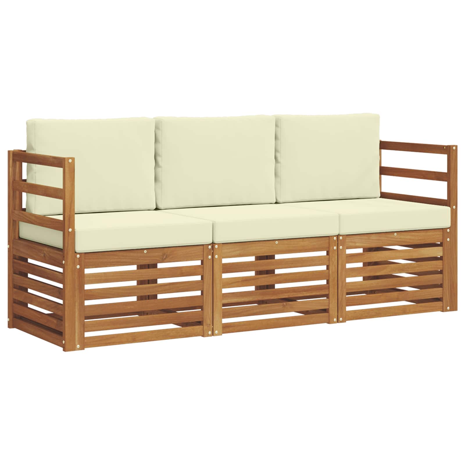 Ensembles de canapés avec coussin 3 pcs Naturel et Crème - XIOS