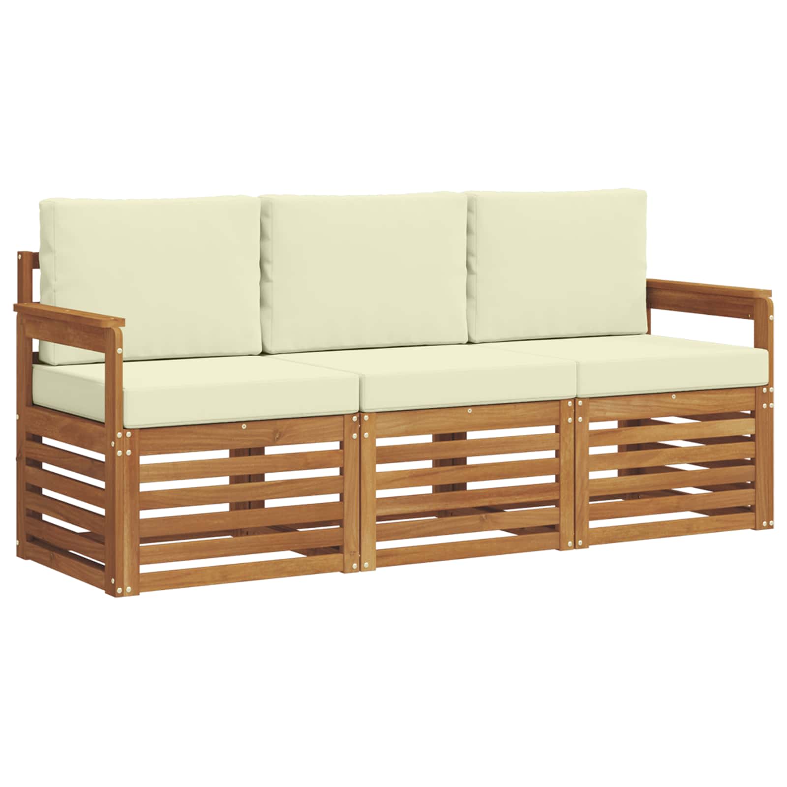 Ensembles de canapés avec coussin 3 pcs Naturel et Crème - XIOS