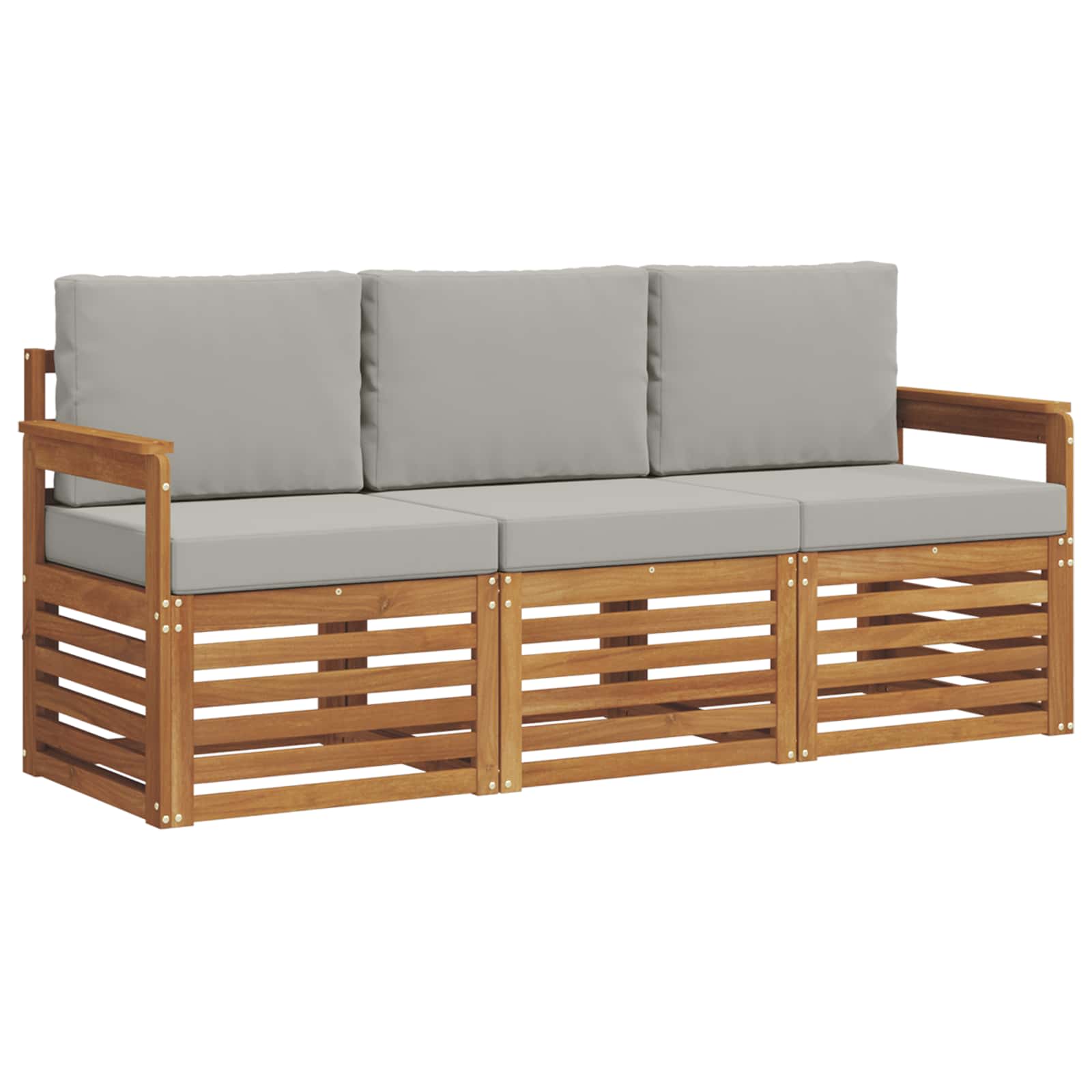 Ensembles de canapés avec coussin 3 pcs Gris Naturel et Clair - XIOS