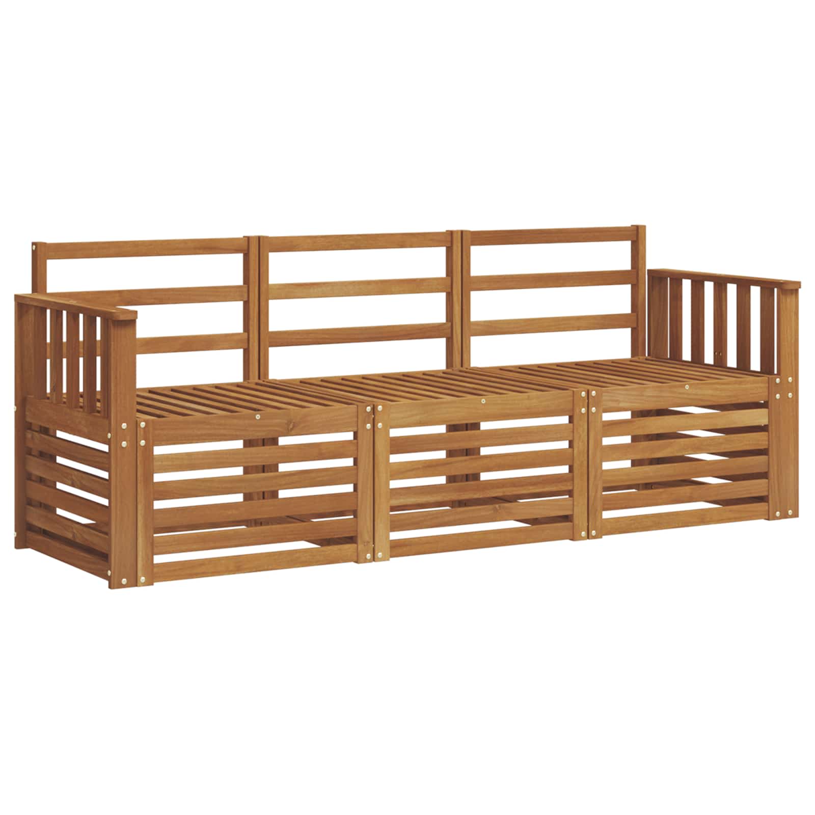 Ensembles de canapés 3 pcs Naturel Bois d'Acacia Massif - XIOS