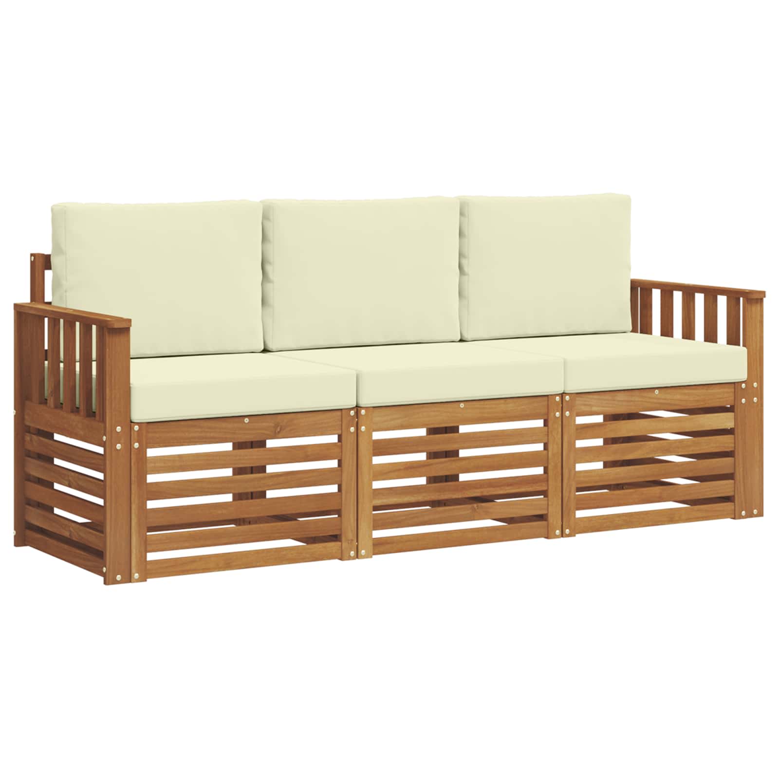 Ensembles de canapés avec coussin 3 pcs Naturel et Crème - XIOS