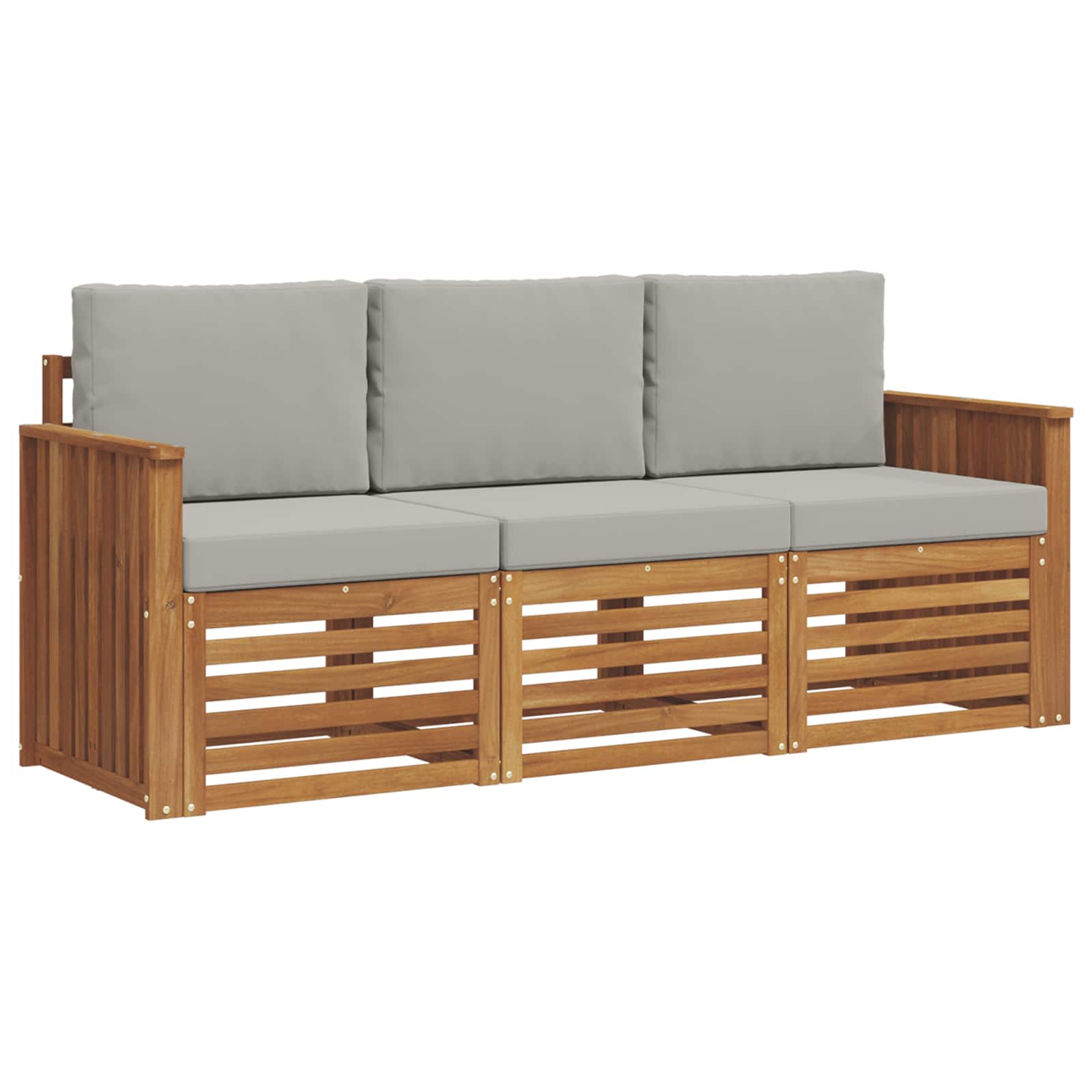 Ensembles de canapés avec coussin 3 pcs Gris Naturel et Clair - XIOS