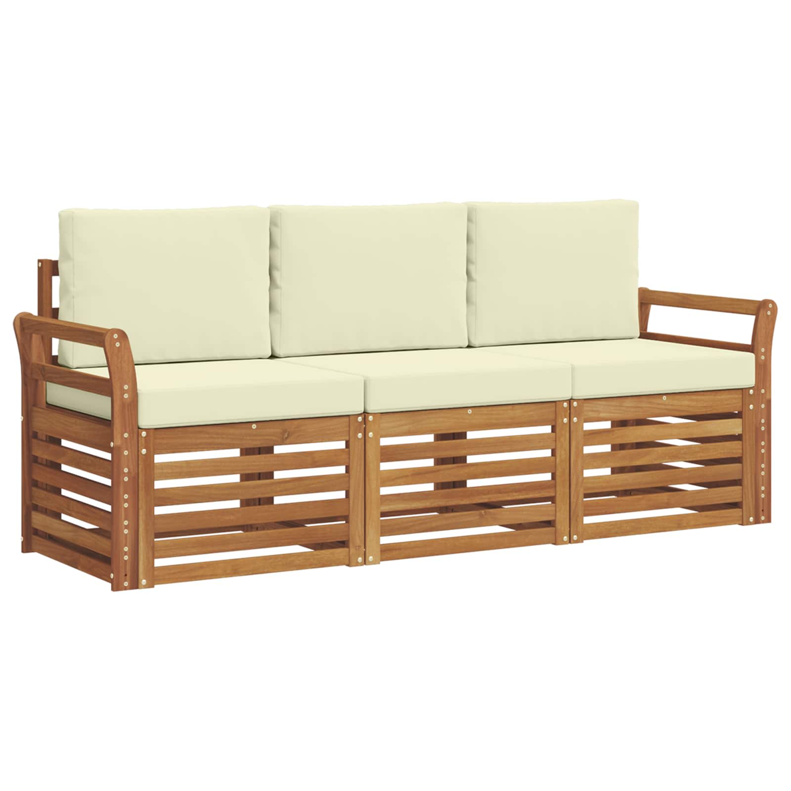 Ensembles de canapés avec coussin 3 pcs Naturel et Crème - XIOS