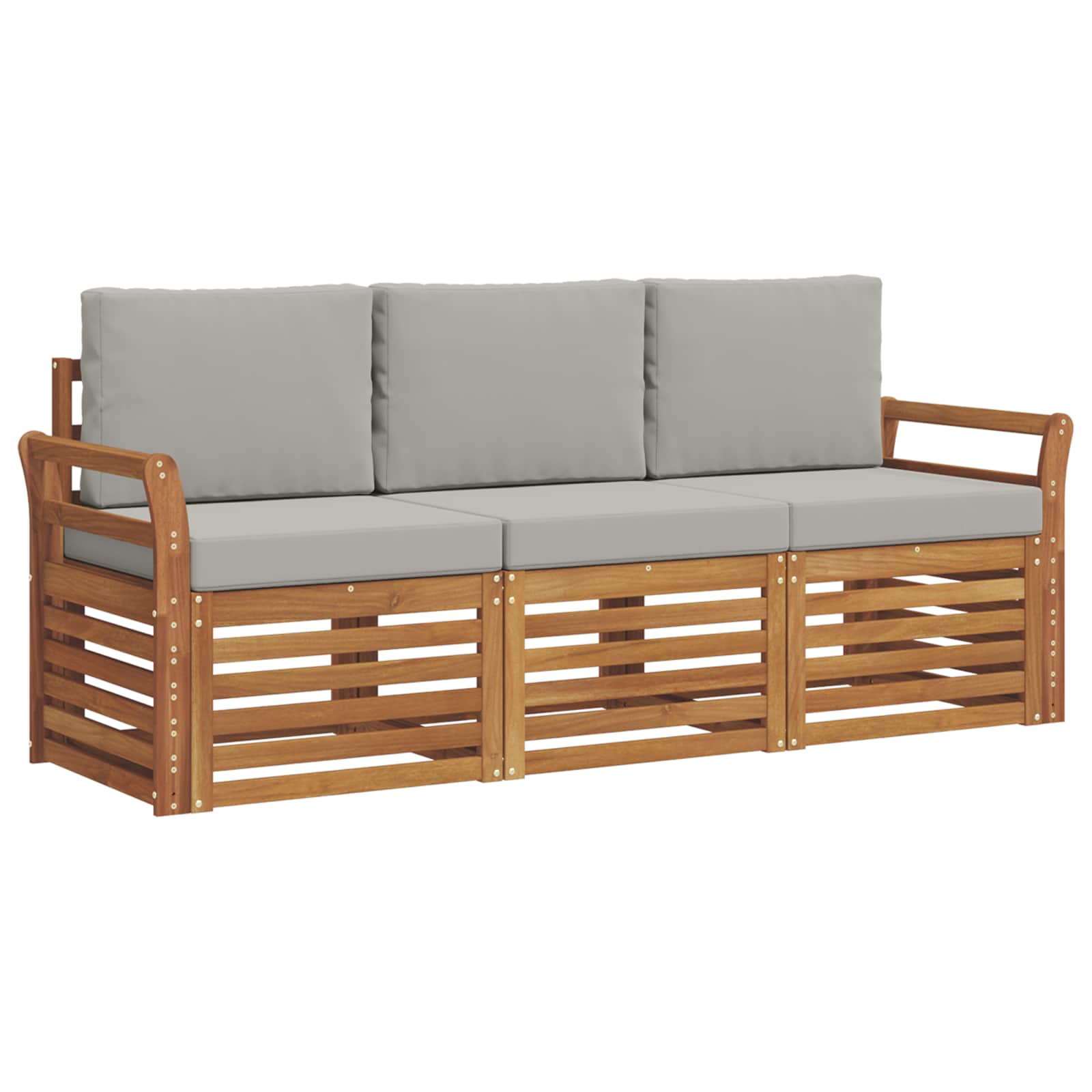 Ensembles de canapés avec coussin 3 pcs Gris Naturel et Clair - XIOS