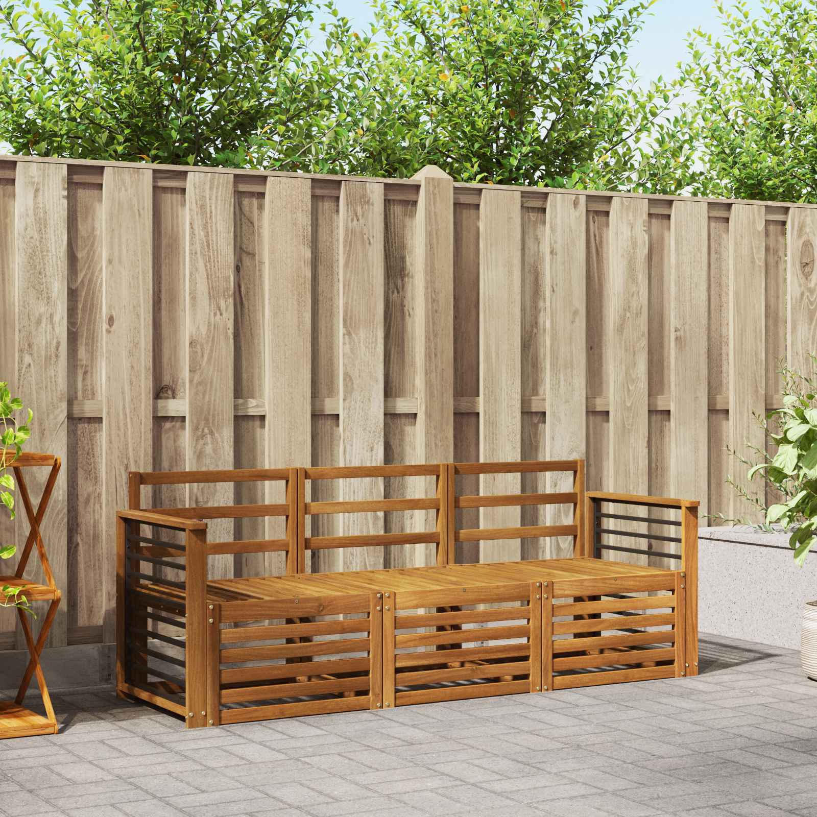 Ensembles de canapés 3 pcs Bois d'Acacia Massif - XIOS