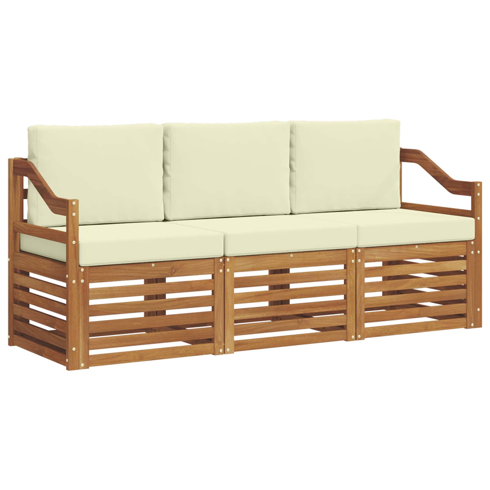 Ensembles de canapés avec coussin 3 pcs Naturel et Crème - XIOS