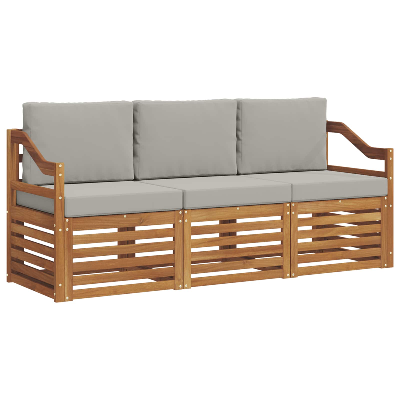 Ensembles de canapés avec coussin 3 pcs Gris Naturel et Clair - XIOS
