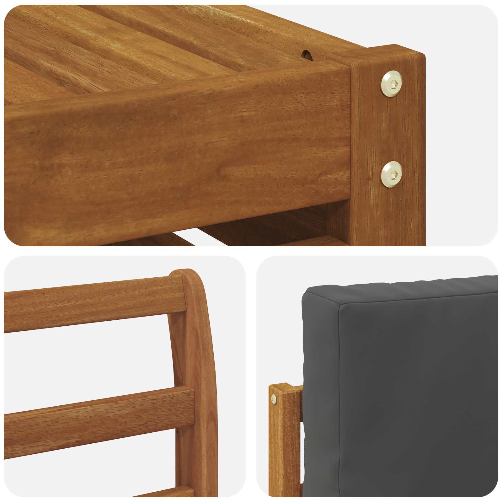 Ensemble de canapés d'extérieur 5 pcs Naturel et Anthracite - XIOS