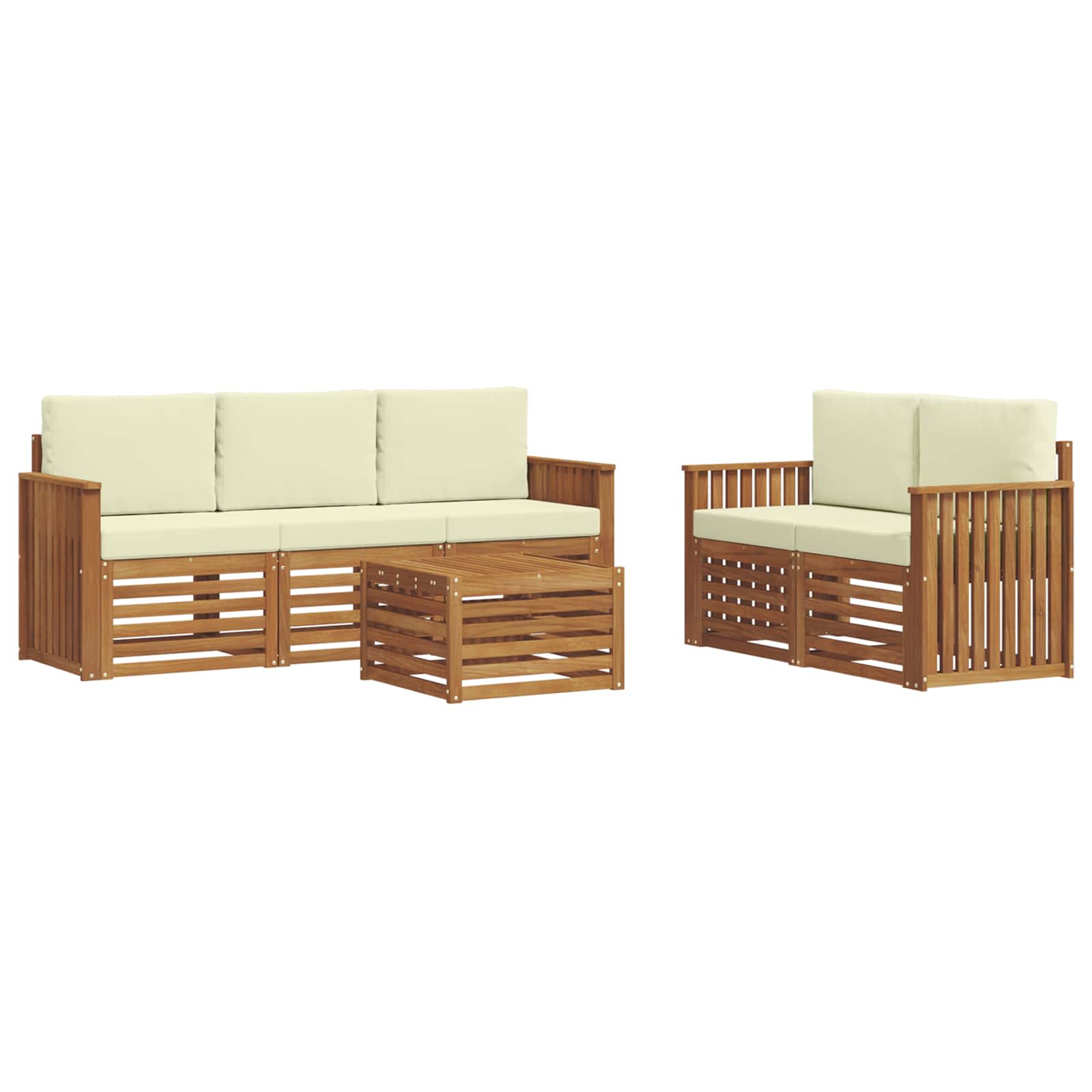Ensembles de canapés avec coussin 6 pcs Naturel et Crème - XIOS
