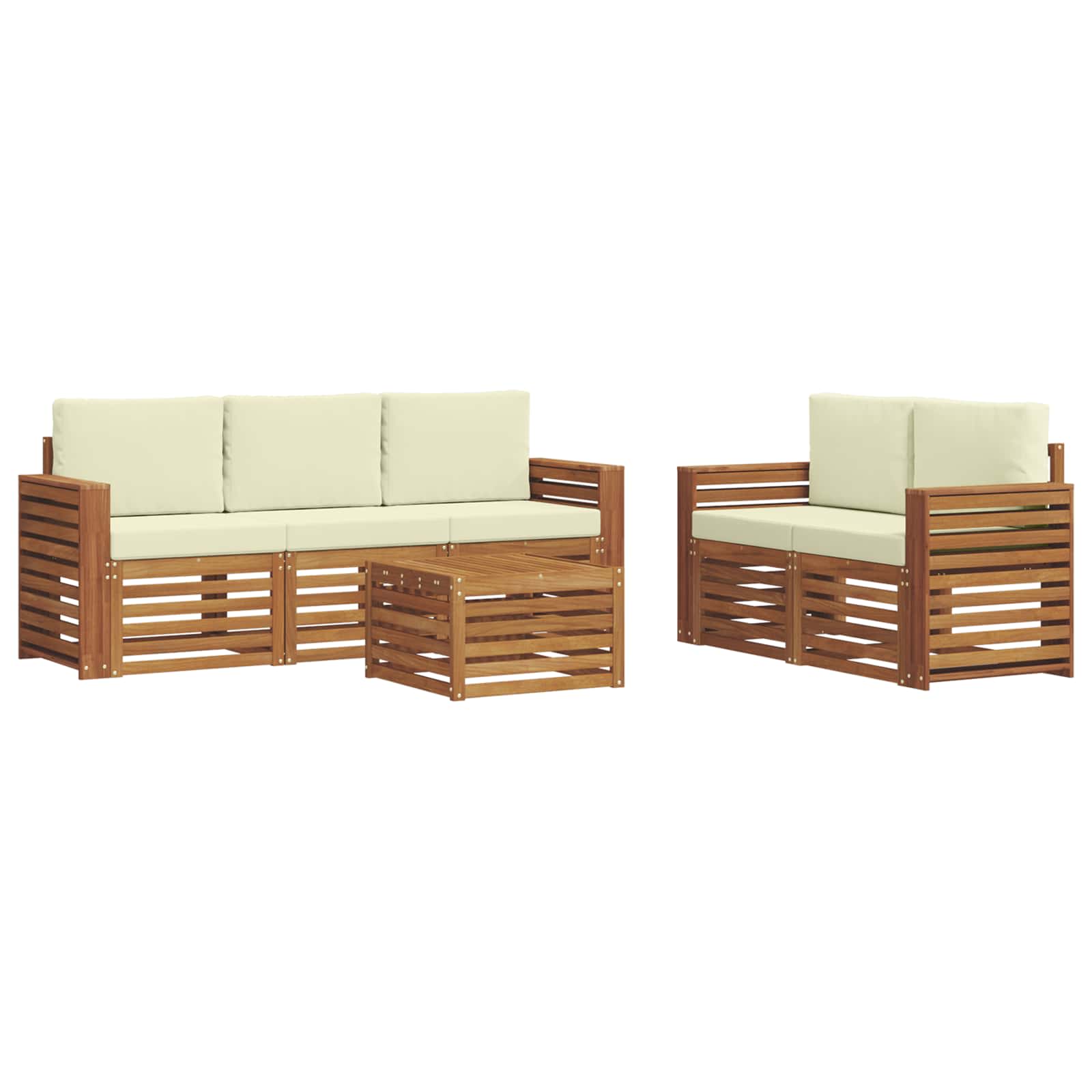 Ensembles de canapés avec coussin 6 pcs Naturel et Crème - XIOS