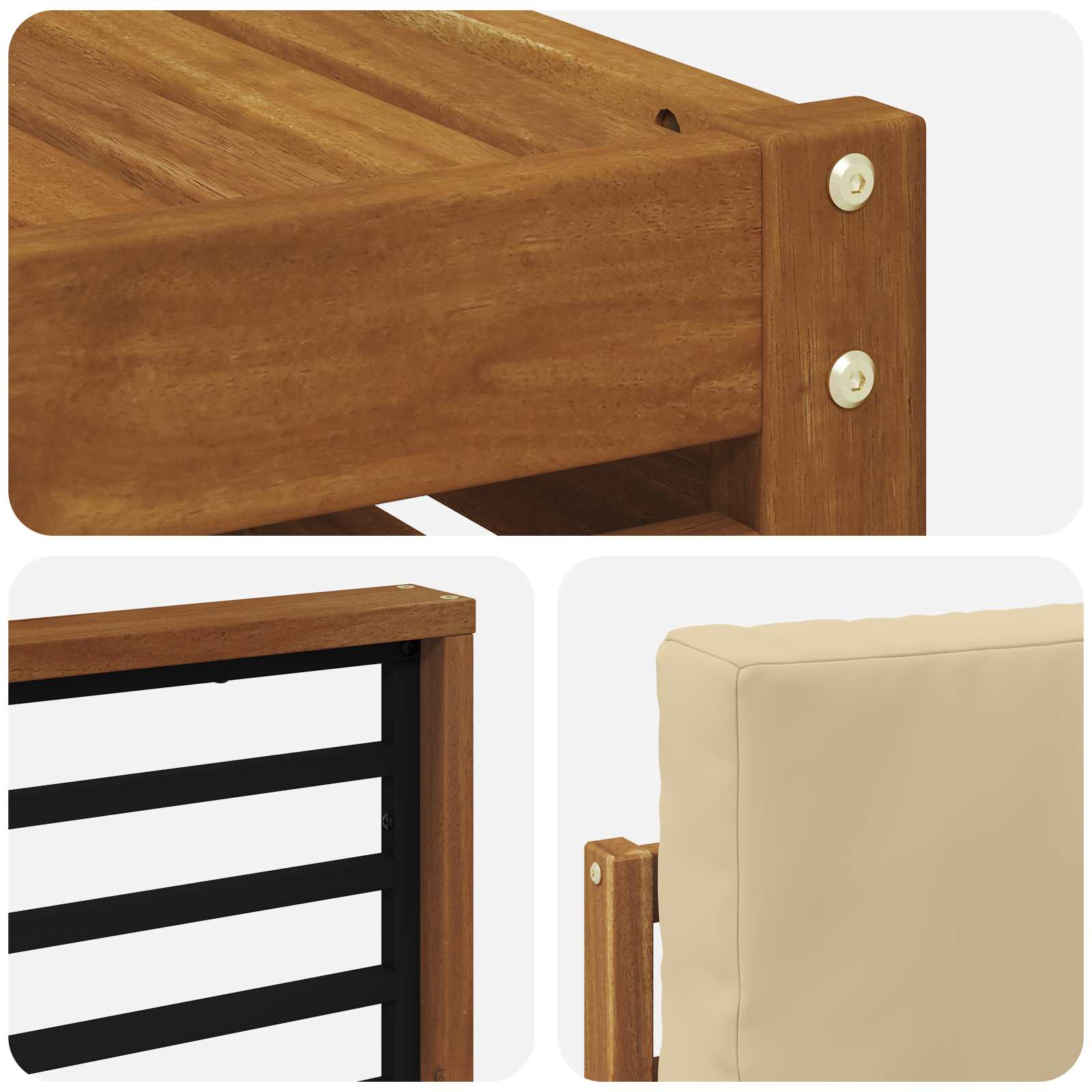 Ensembles de canapés avec coussin 6 pcs Naturel et Beige - XIOS