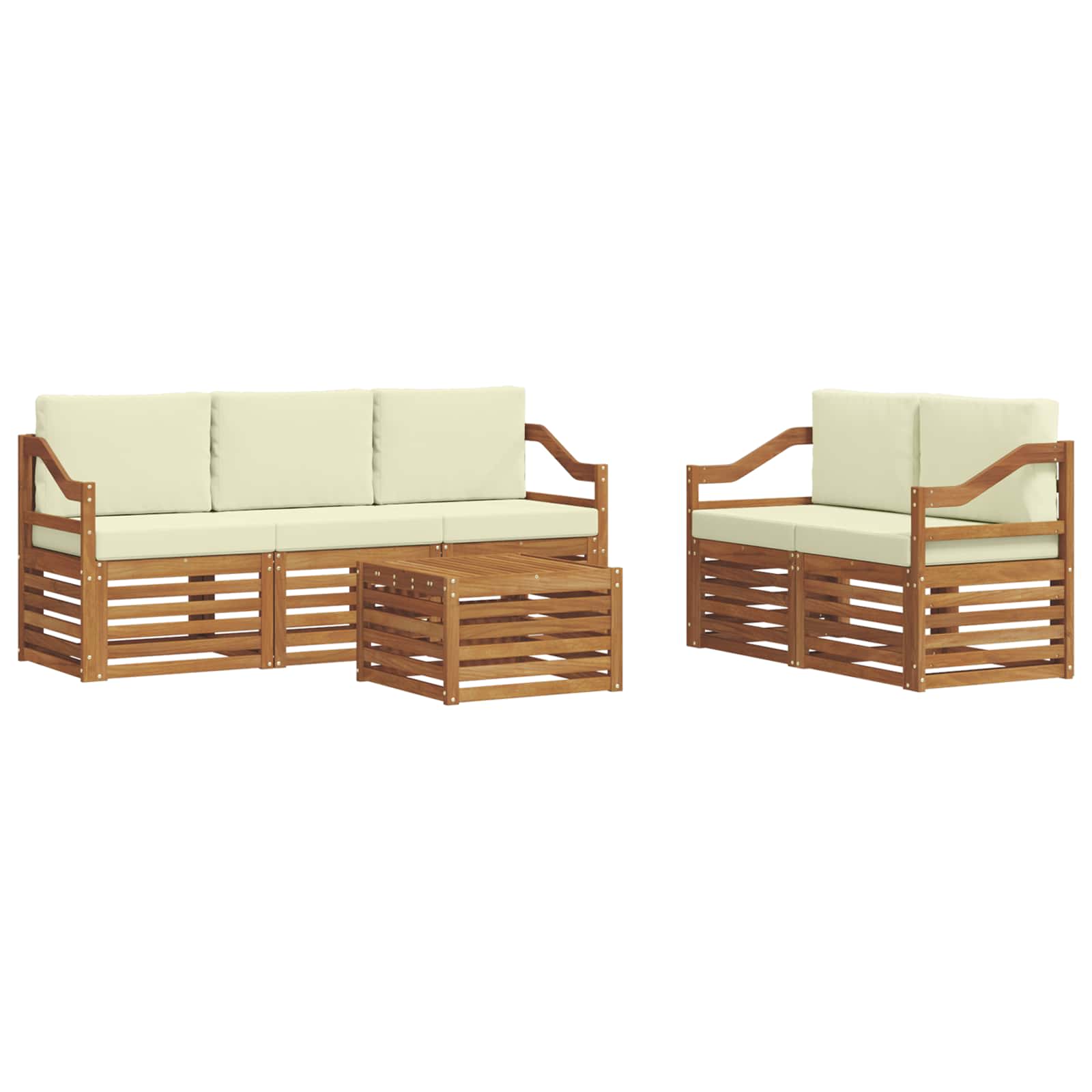 Ensembles de canapés avec coussin 6 pcs Naturel et Crème - XIOS