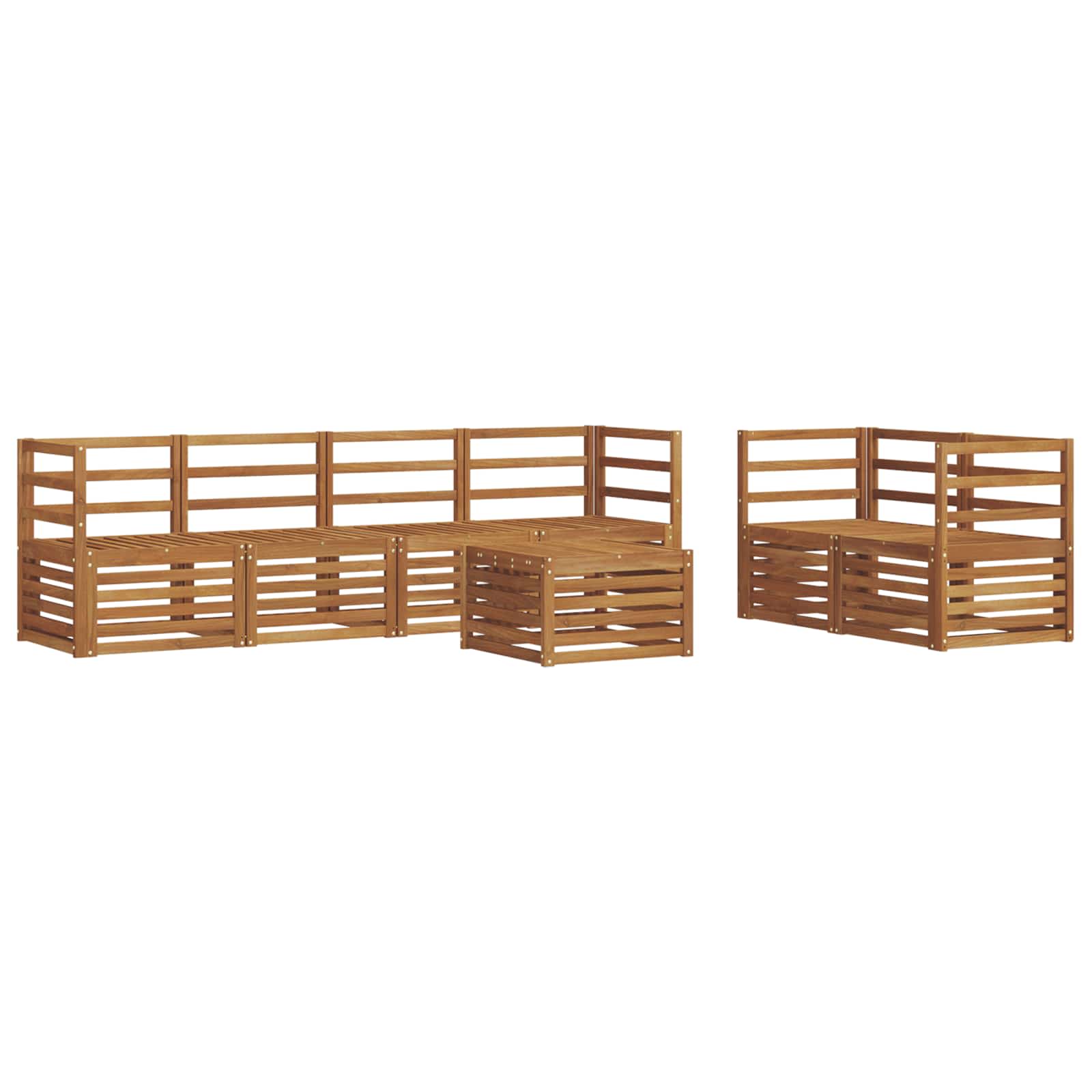 Ensemble de canapés d'extérieur 7 pcs Naturel - XIOS